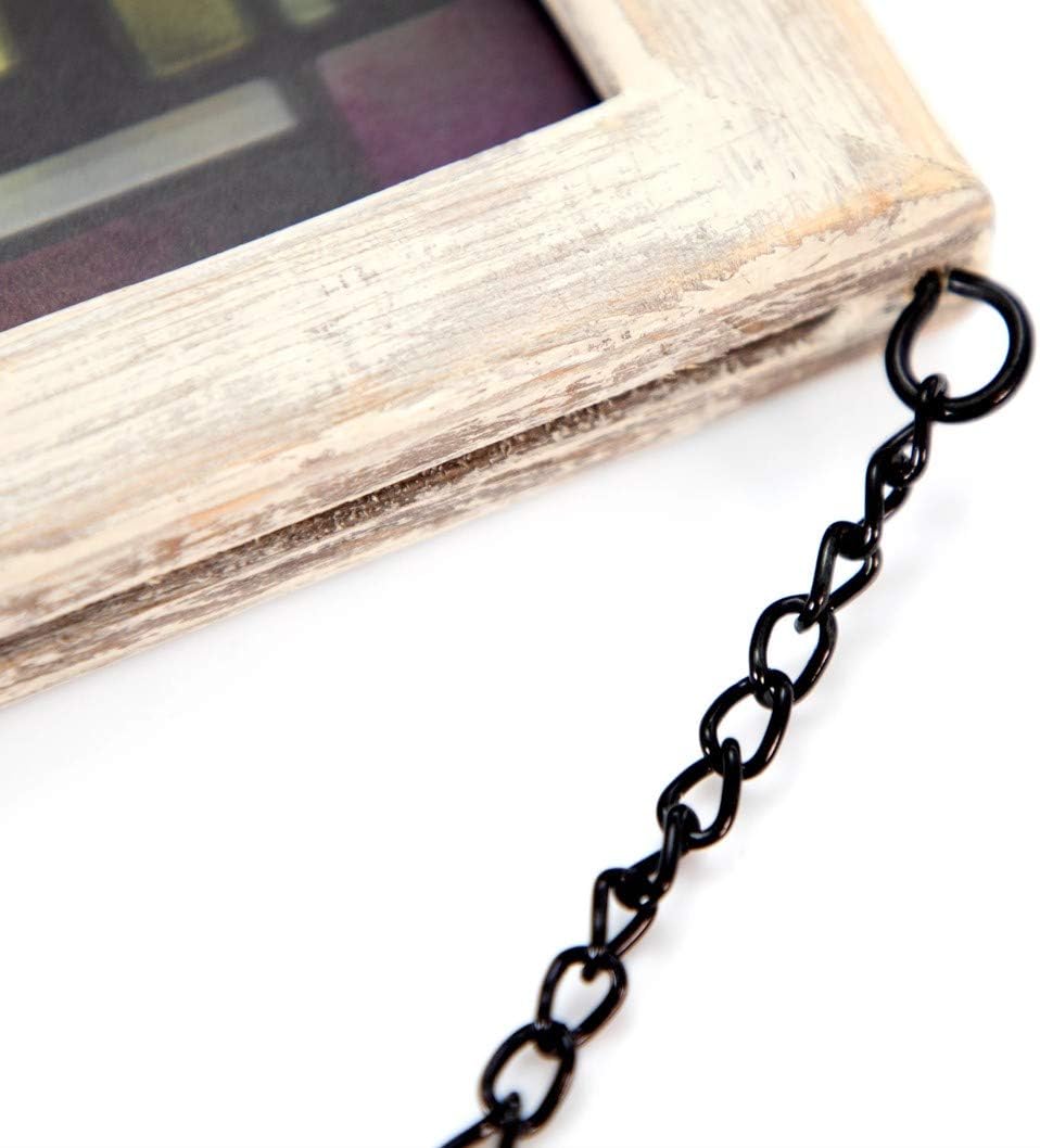 Wild Wings “Mac's Garden - Cat” Stained Glass Art by Persis Clayton Weirs – 9" x 9" Wildlife Window Panel with Black Frame, Ready to Hang, Made in USA