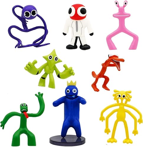 ZHANSHI Paquete de 8 juguetes Rainbow Friends figuras de acción Rainbow Friends de 24 a 4 pulgadas el mejor regalo para niños Halloween Acción de