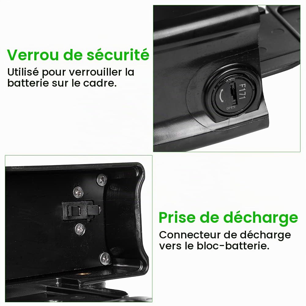 YOSE POWER Pedelec Batterie de vélo électrique 36V 250W/350W/500W/700W avec Porte-Bagages pour 26"/28" Frein à Disque V-Brake Roue arrière Bike Mifa, Aldi, Prophète, Rex