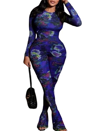 Uni Clau Women’s Sexy 2 Piece Set Floral Print See