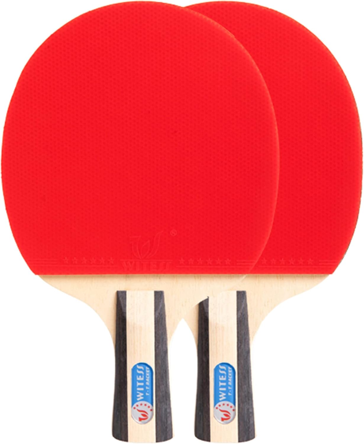 Ping Pong Racket Set,Comfortable Handle,Table Tennis Bats,Offensive Ping Pong Paddle for Adults and Kids,Amateurs,Beginners 2 Player Set/Long Handle (2 Player Set Long Handle)