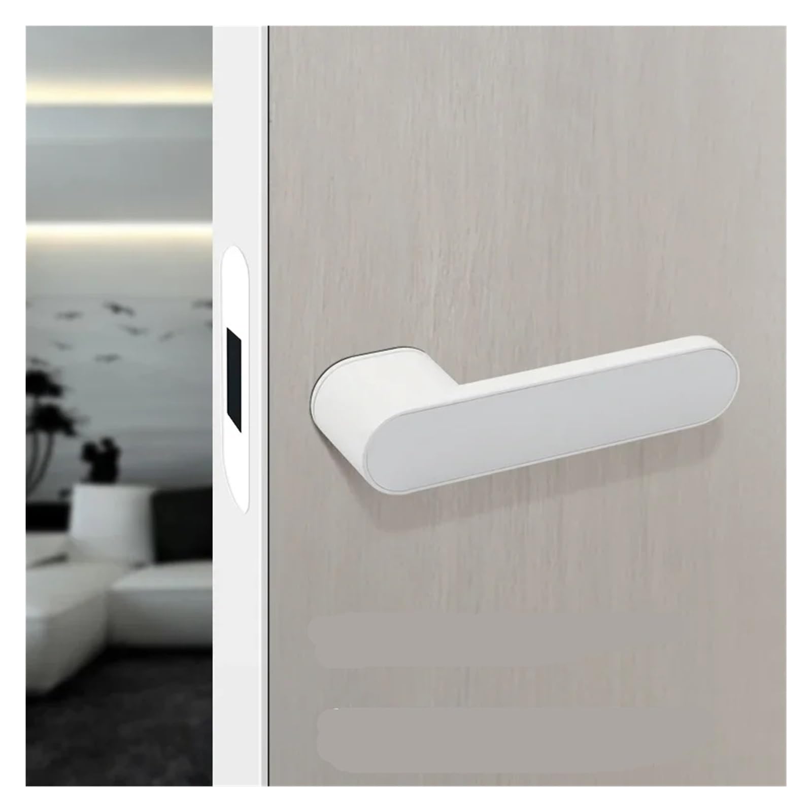 Manija para puerta de dormitorio blanca: transforma tu espacio con estilo y cerrojo de 60 mm