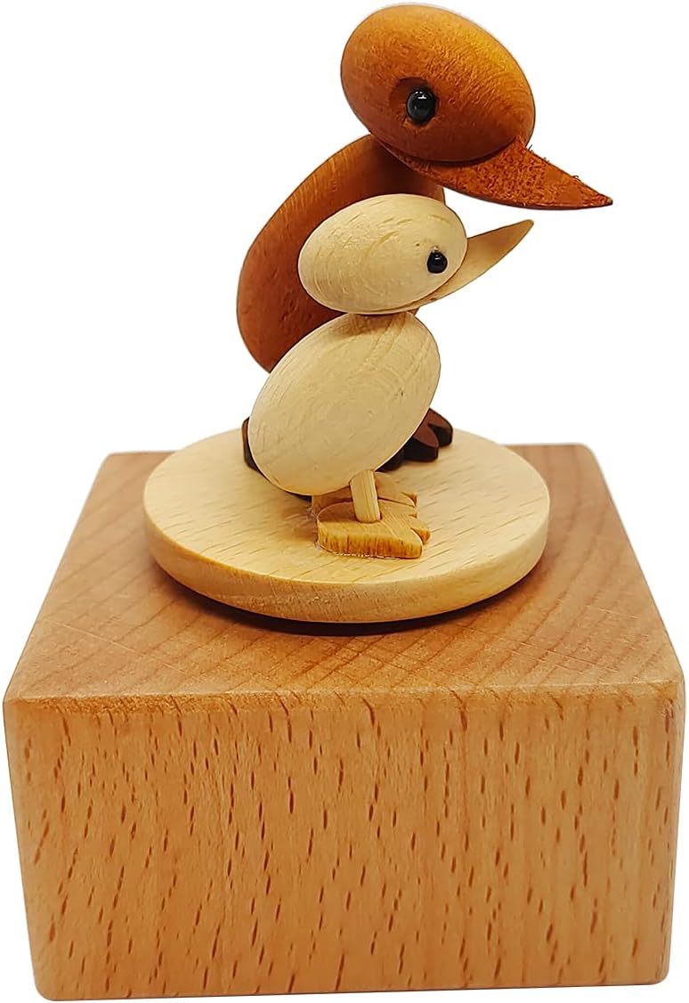 Wooden Duck Musical Box Ornament, Retro Mechanical Melody Keepsake, Elegant Tabletop Duck Music Box Decor, Gift for Family & Friends