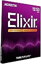 Elixir Strings - Acoustic Phosphor Bronze with NANOWEB Coating - Elixir Acoustic Guitar Strings - Light (.012-.053)