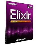 Elixir Strings, Acoustic Guitar Strings, Phosphor Bronze with NANOWEB...
