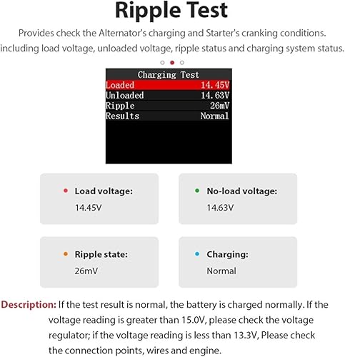Miniatura 5 de Probador de batería de coche 24V 6V 12V BM580BM550 Probador de batería de coche Prueba de arranque de carga Analizador de circuito CCA, kit de