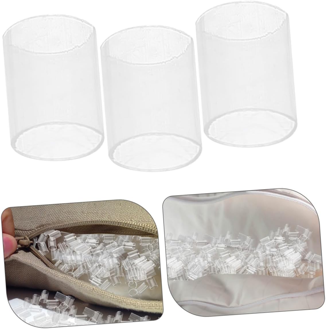 IMIKEYA Transparent Pe Pillow Stuffing Tube Flexible and Neck Support Insert for All Sleep Positions Filling Supplies for Comfortable Rest and Easy Cleaning