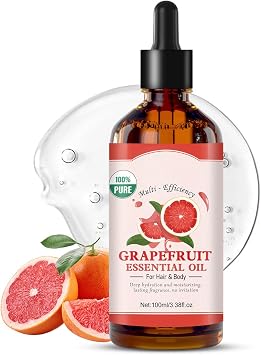 Grapefruit Essential Oil for Skin-Natural Grapefruit Oil for Hair Care,Face,Skin Care,Aromatherapy, Scalp and Body Massage and DIY Soap Making