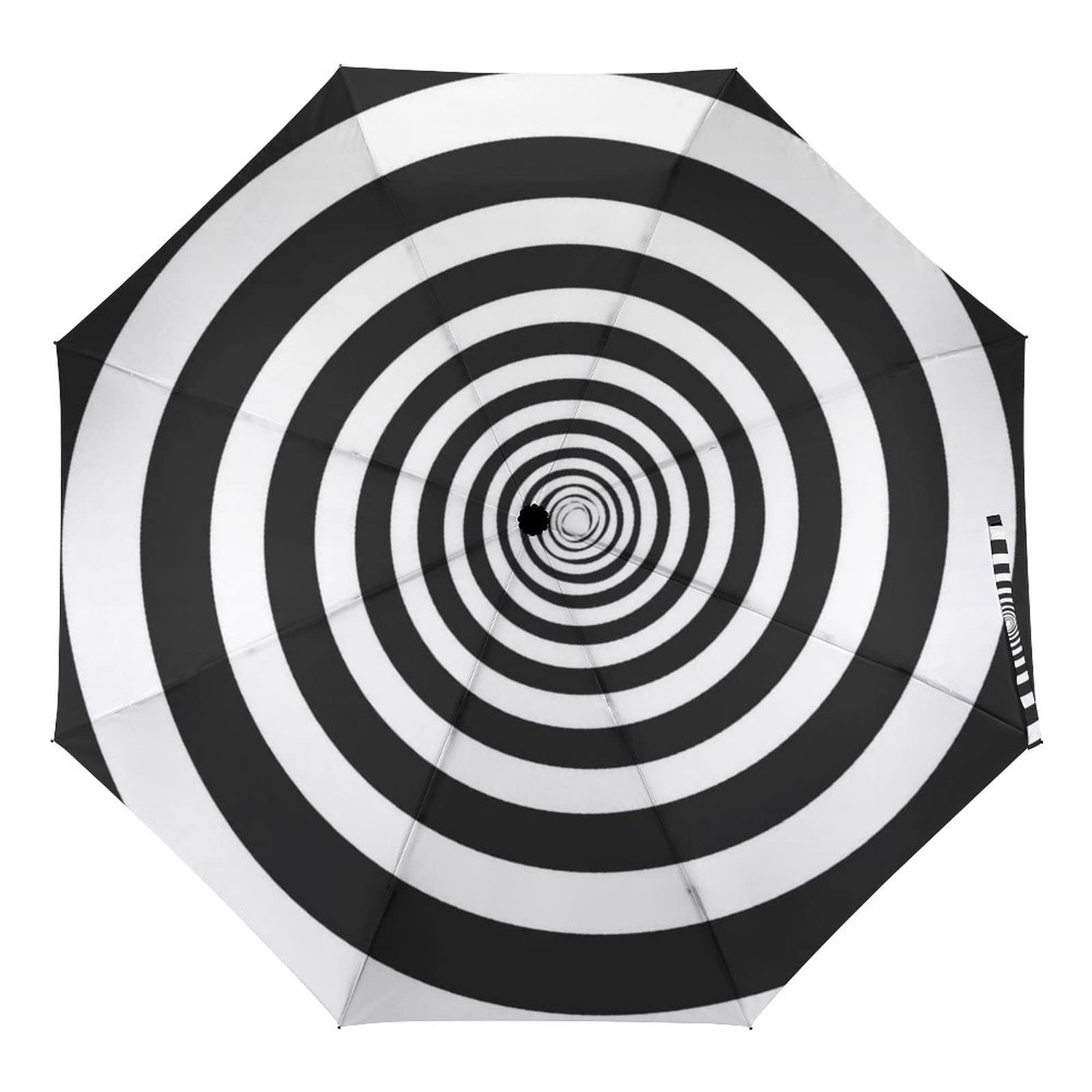 AMRANDOM Travel Folding Umbrella Automatic Open Tri-Fold For Car Rain Outdoor Use For Car Rain Outdoor Use With Black Anti-Uv Coating