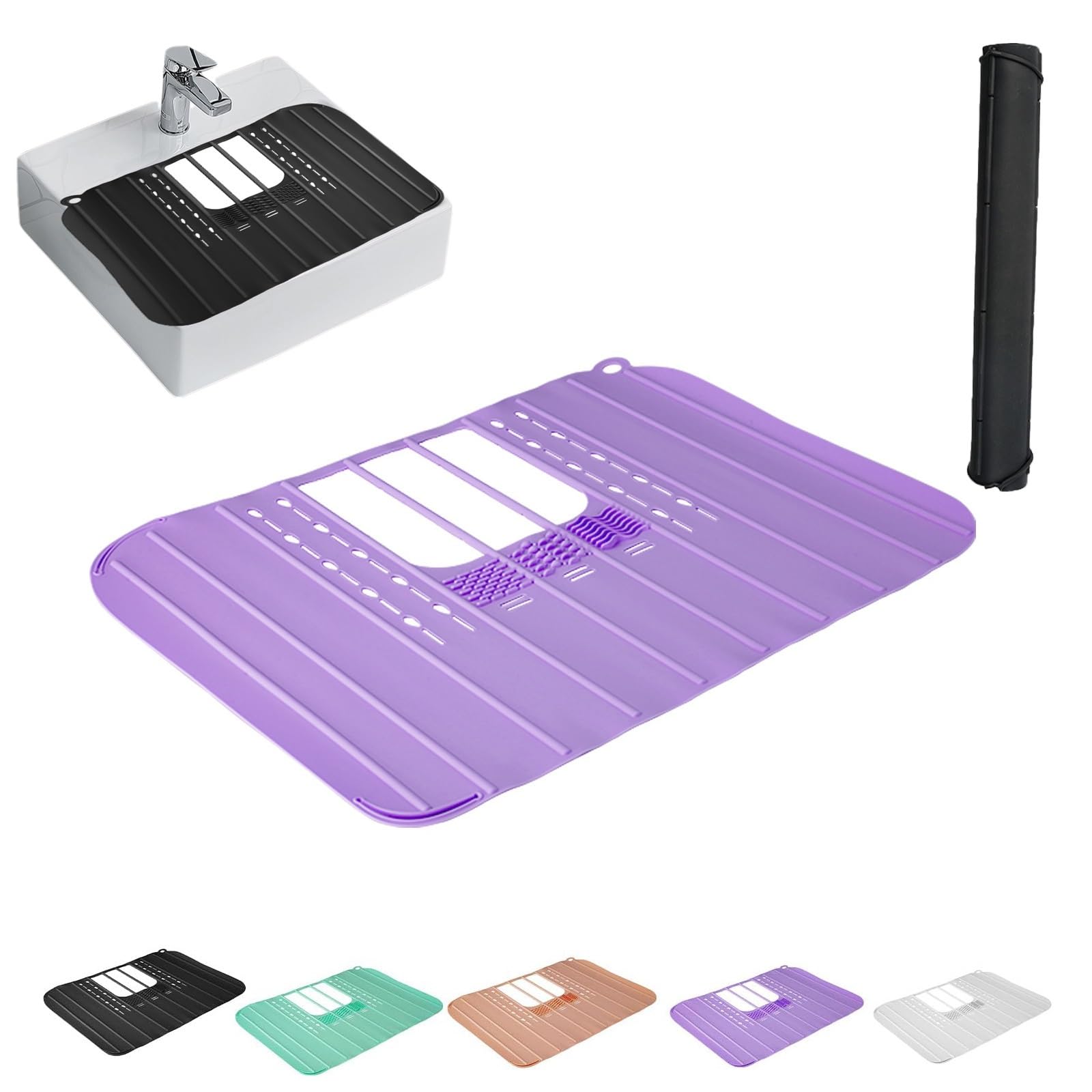 Foldable Silicone Sink Cover Mat Makeup