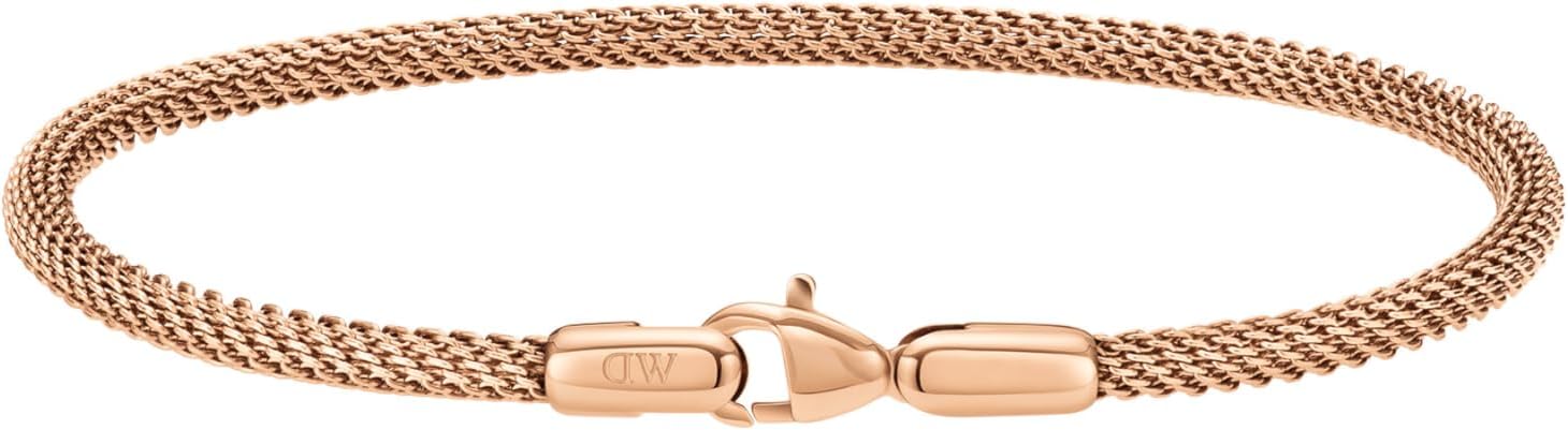 Daniel Wellington Tide Mesh Bracelet - Premium 316L Stainless Steel Cable Bracelet for Women and Men, Stackable, Lobster Clasp