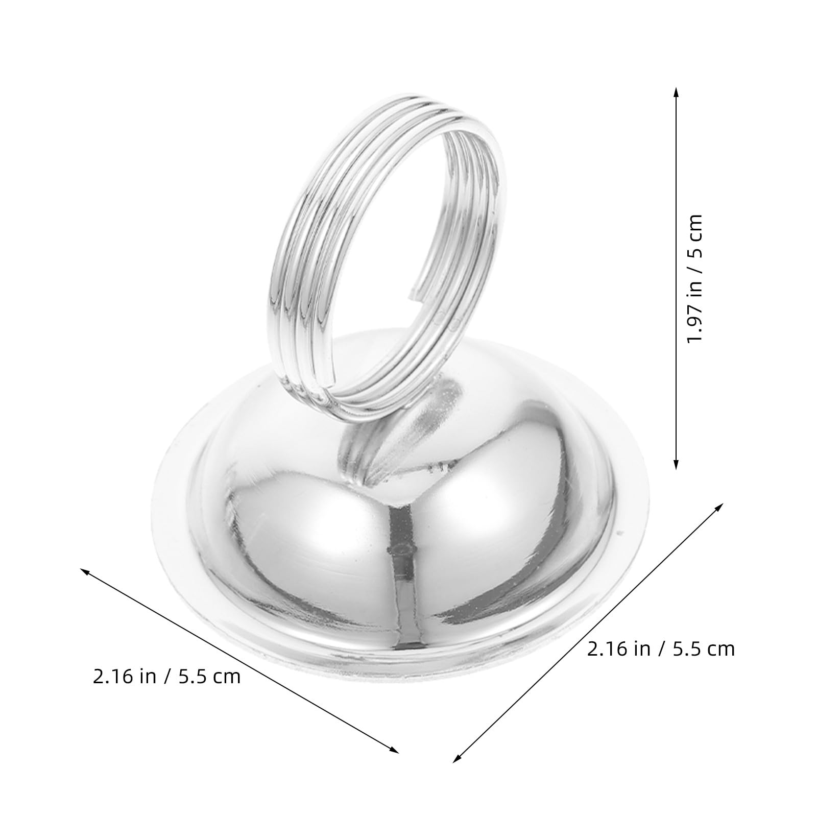 Operitacx 10 soportes plateados para números de mesa - Soporte para tarjetas de lugar con anilla - Clips para fotos para mostrador de catering de bodas, para menú de restaurante, decoración de
