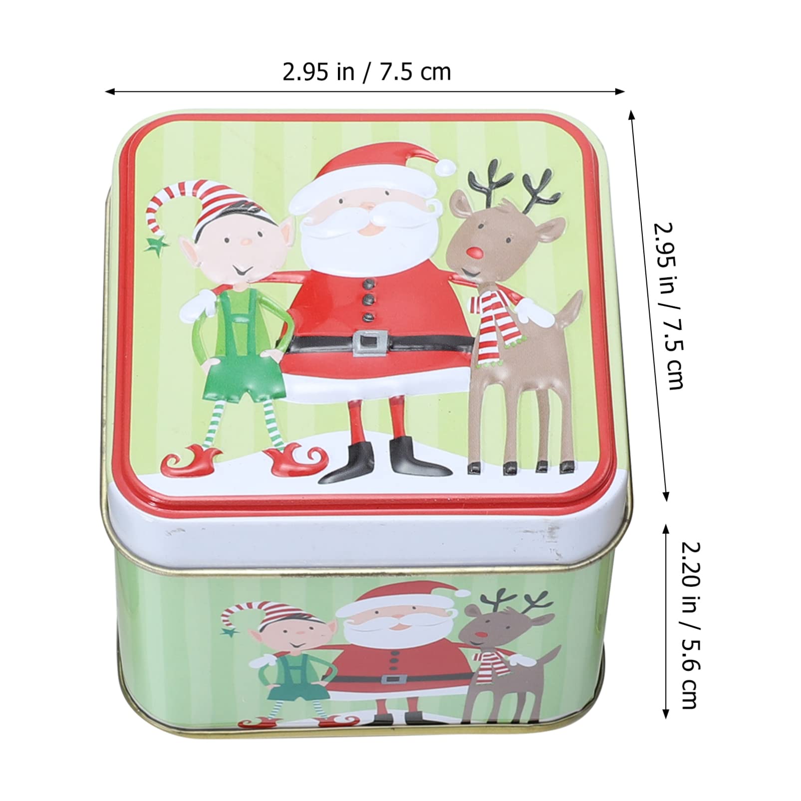 NUOBESTY 3 Set Scatola Di Caramelle Natalizie Scatola Di Biscotti Scatole Illuminate Di Natale Scatole Natale Confezioni Confezione Di 3 Pezzi * 3