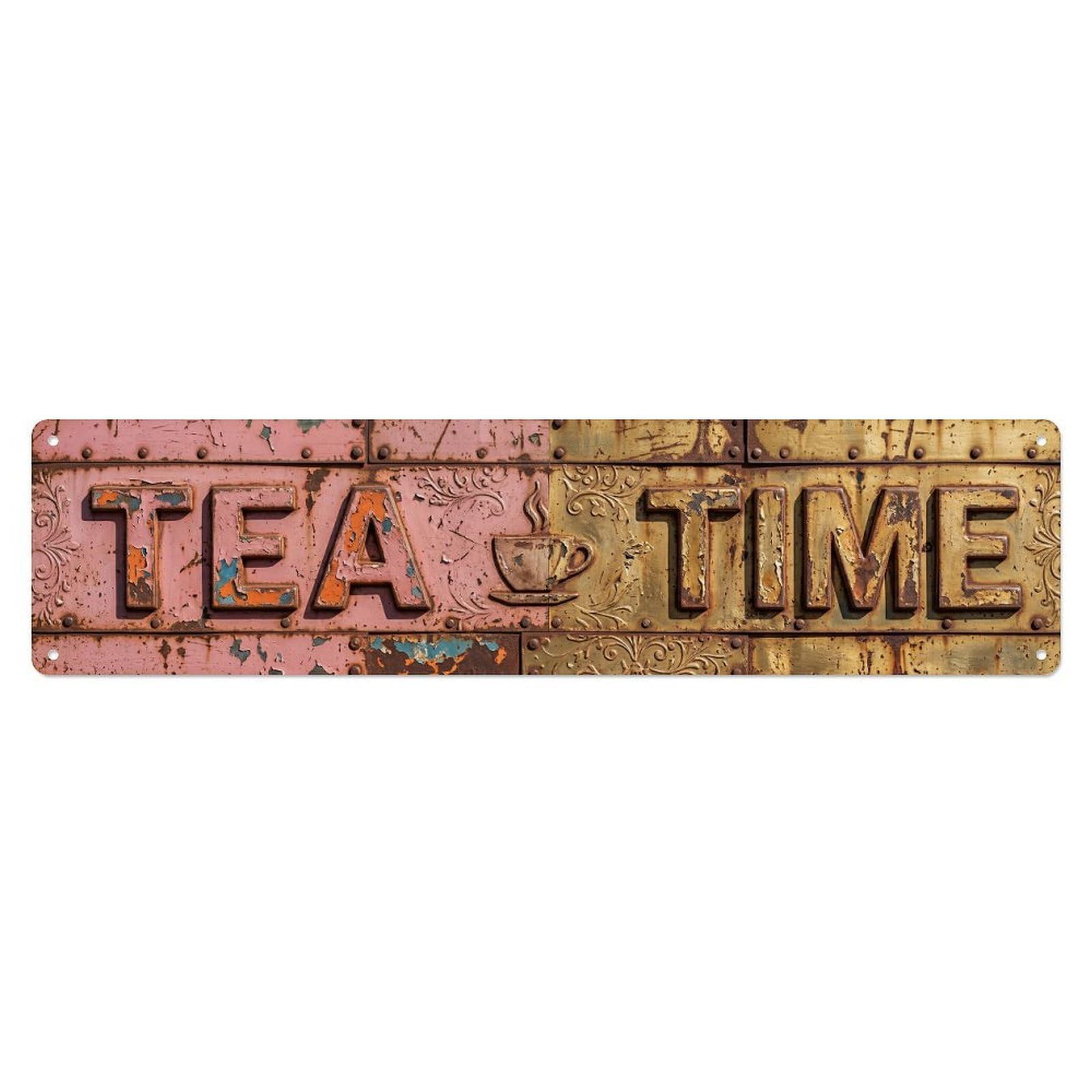 Tea Time Retro Kitchen 1 Metal Tin Sign