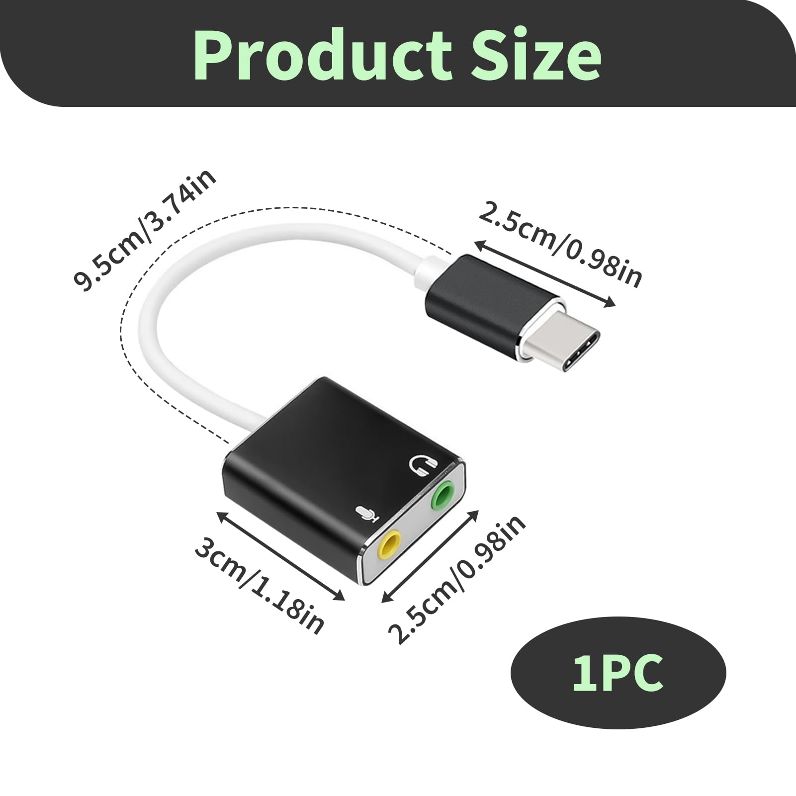 Adattatore USB-C A Jack 3,5 Mm AC7380 - Scheda Audio Esterna Per PC, Laptop E Smartphone - Foto 10
