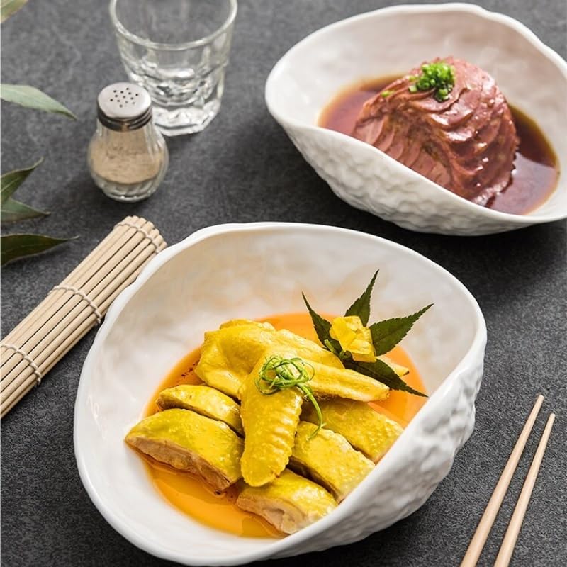 Piatto da Cena Piatti Piatto Piatti con motivo roccia, piatti fondi in ceramica creativa for uso domestico e for alberghiero Piatto Piatto Piatti piani Impilabili