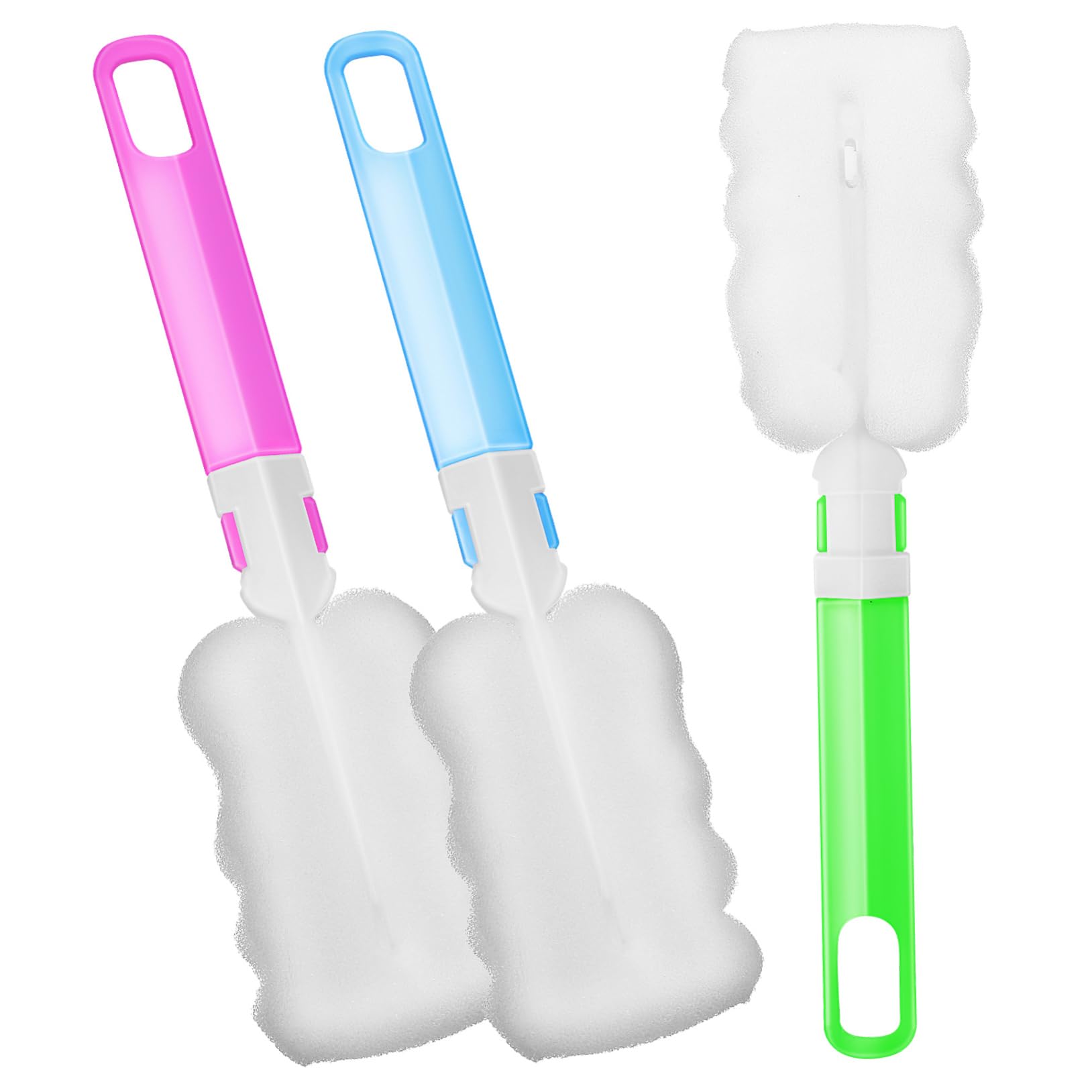 KICHOUSE 3pcs Cup Brush Cleaning Scrub Brush Thermal Cup Insulated Cup Bottle Sponge Cleaning Brush Reusable Cup Brush Cup Cleaning Brush Kitchen Brush Plastic re-usable