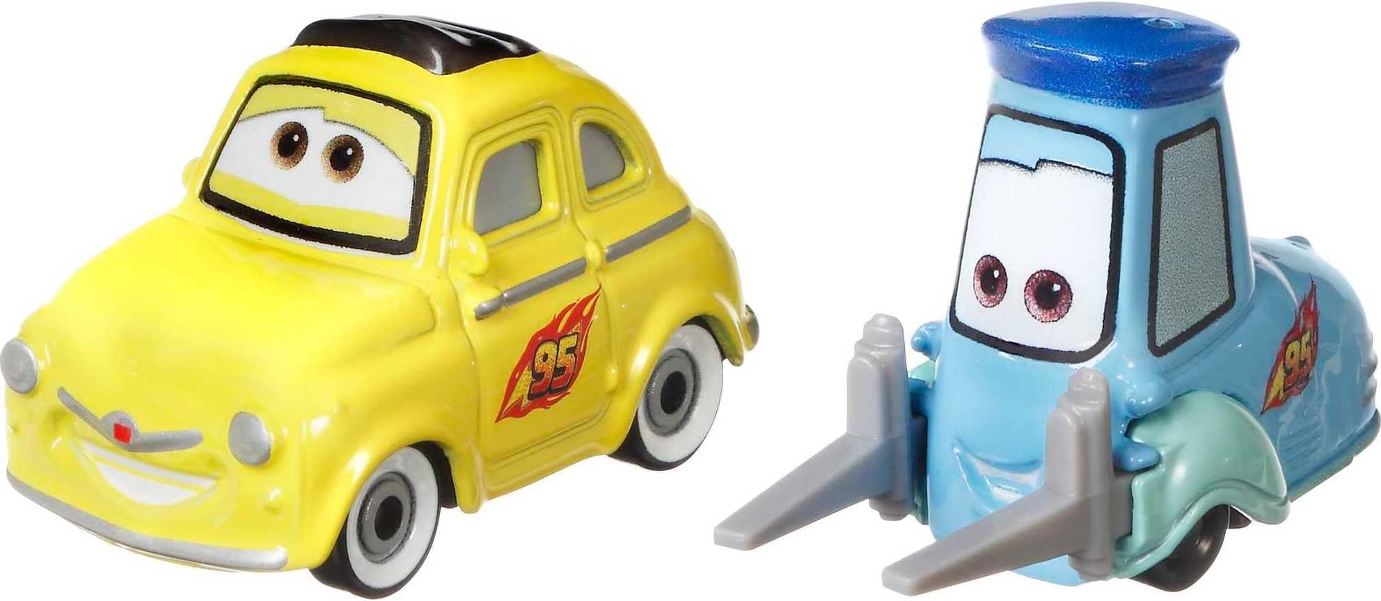 Mattel Disney and Pixar Cars 1:55 Scale Die-Cast Vehicles, Collectible Toy Cars, Luigi & Guido