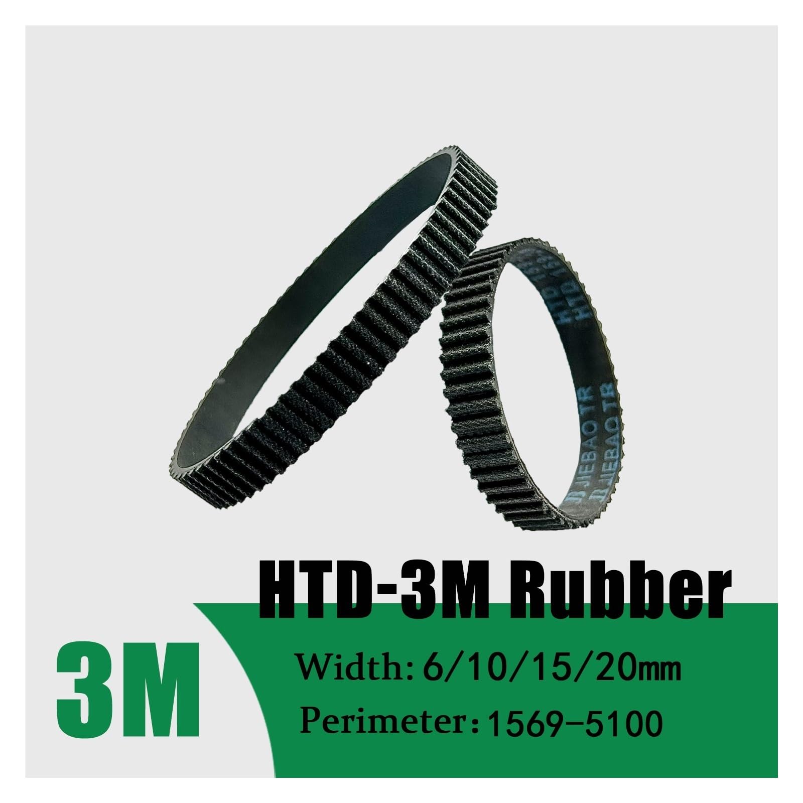 1 szt. HTD-3 M Pasek rozrządu Szerokość 6/10 mm Gumowy pasek zamknięty Długość 1569-5100 mm HTD-3 M Pasek synchroniczny 3 M(1677mm,1pc 10mm)