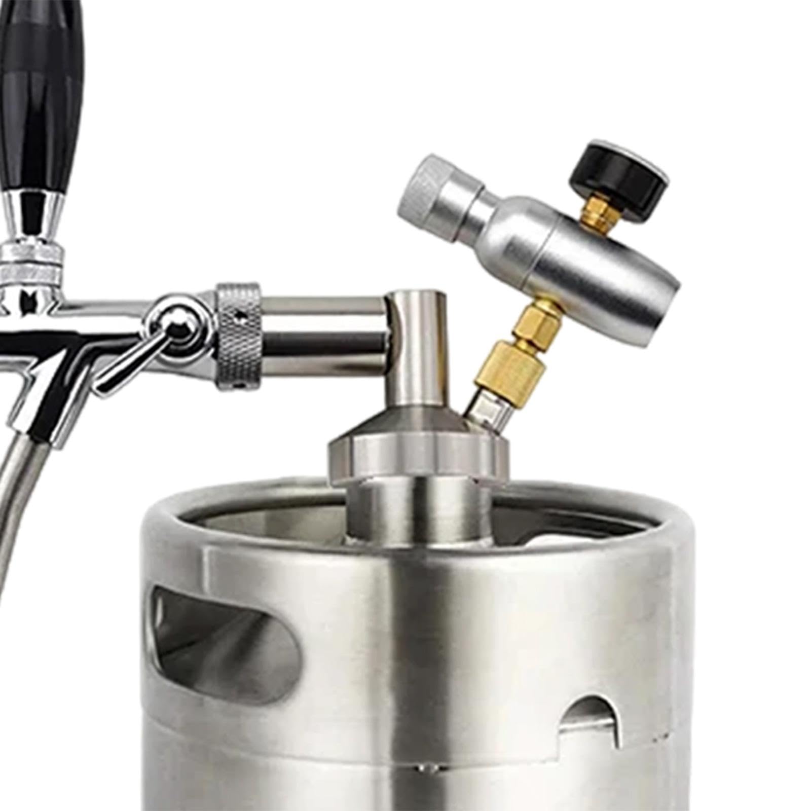 Homyl Mini Dispensador de Barriles de Acero Inoxidable, Dispensador de Grifo para Barril, Dispensador de Grifo de Cerveza para Fiestas, Restaurantes, tal como se describe, 5L