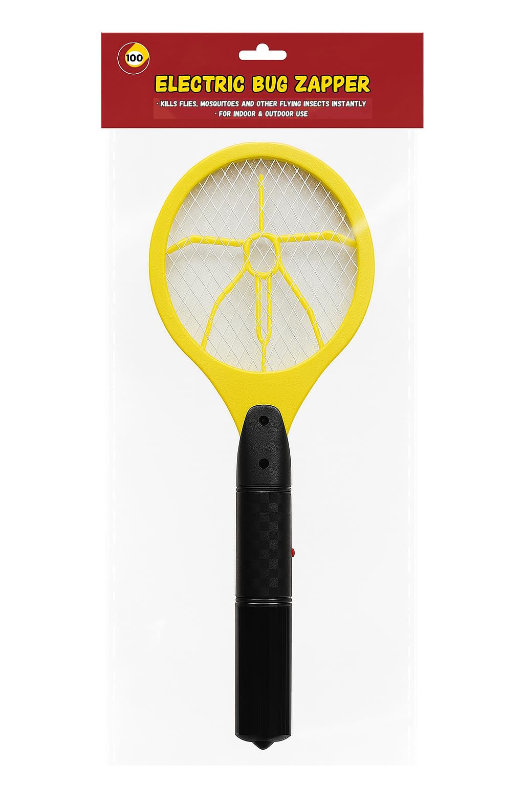 Bug Zapper Battery operated Electric Fly Swatter Racket for Flies, Mosquitos, Wasps and other Insects - Ideal for Indoor and Outdoor Use (YELL/BLK X1)