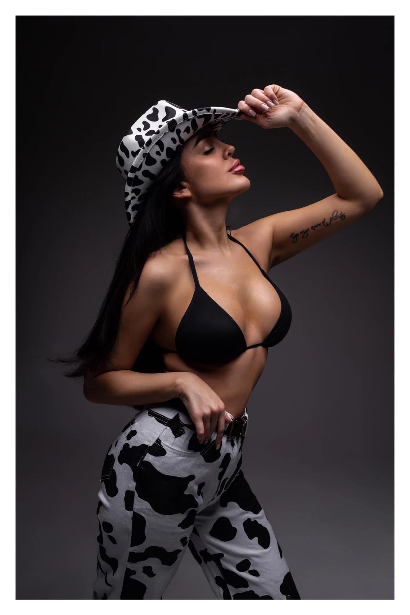 Sombrero Cowboy Sombrero de vaquero, accesorios cabeza vaca, sombrero, fieltro monocromático, for hombres y mujeres, ala grande, for exteriores Retro