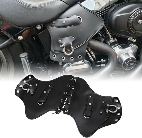 Protector universal de piel sintética para motocicleta, deflector de protección contra el calor, protector lateral reflectante para Harley Suzuki