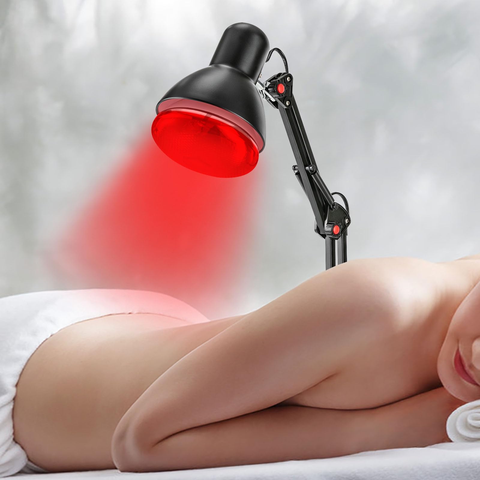Lampe LED rouge 150W infrarouge avec support pour thérapie de lumière infrarouge 360°