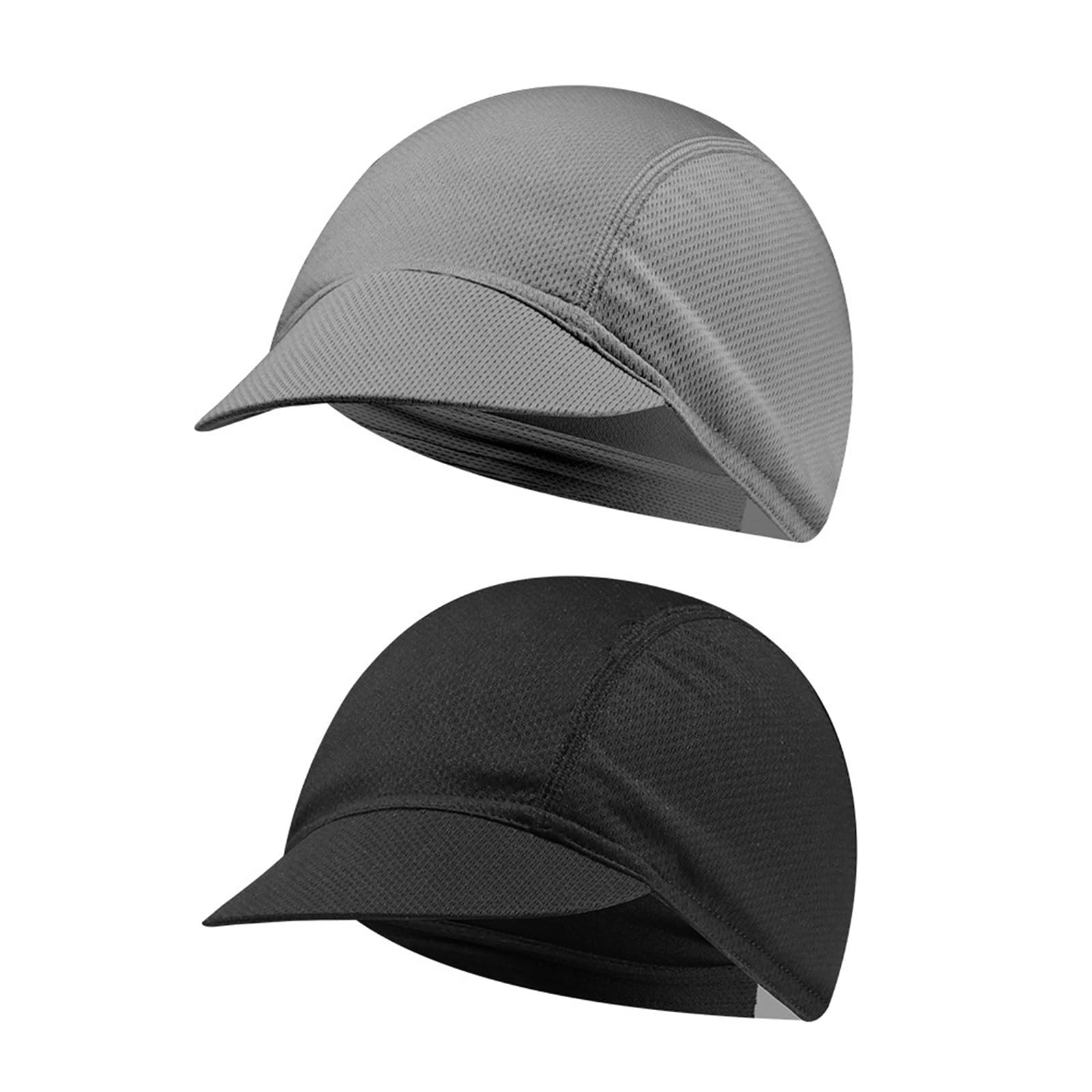 Wisfunlly Cycling Cap, Cooling Skull Cap Helmet Liner with Sun Visor,Sun Proof Helmet Liner Hat,Bike Hat Cycling Hat Lightweight Bicycle Helmet for Men Running Outdoor Sports