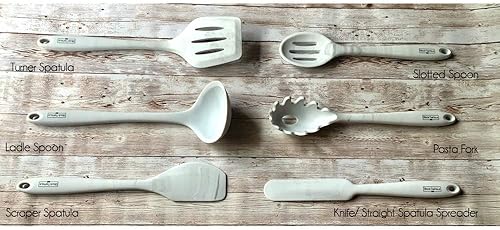 Miniatura 7 de Juego de utensilios de cocina con efecto mármol blanco para casa y hogar Black Tie Haus