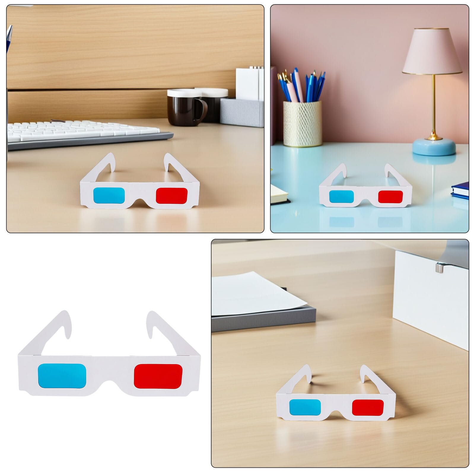 Occhiali 3d Cartone Rosso Blu 150 Pezzi per Tv e Film | Paper Eyeglasses, Party Favor 3d Glasses, Kids 3d Glasses, Back To School Party
