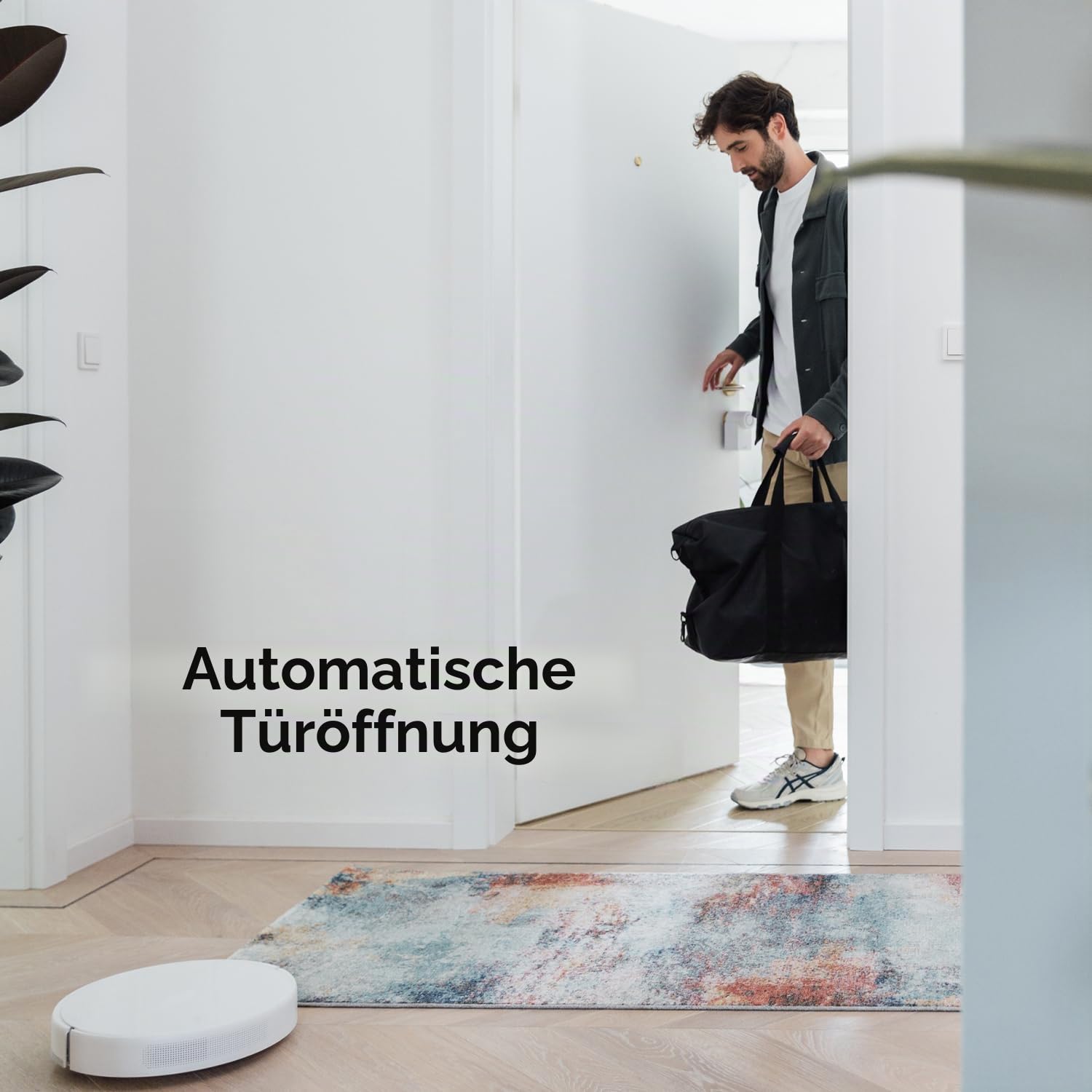 Nuki Smart Lock (2023), Smartschloss mit Matter für schlüssellosen Zugang, ohne strukturelle Eingriffe, elektronisches Schloss verwandelt Ihr Smartphone in einen Schlüssel, weiß