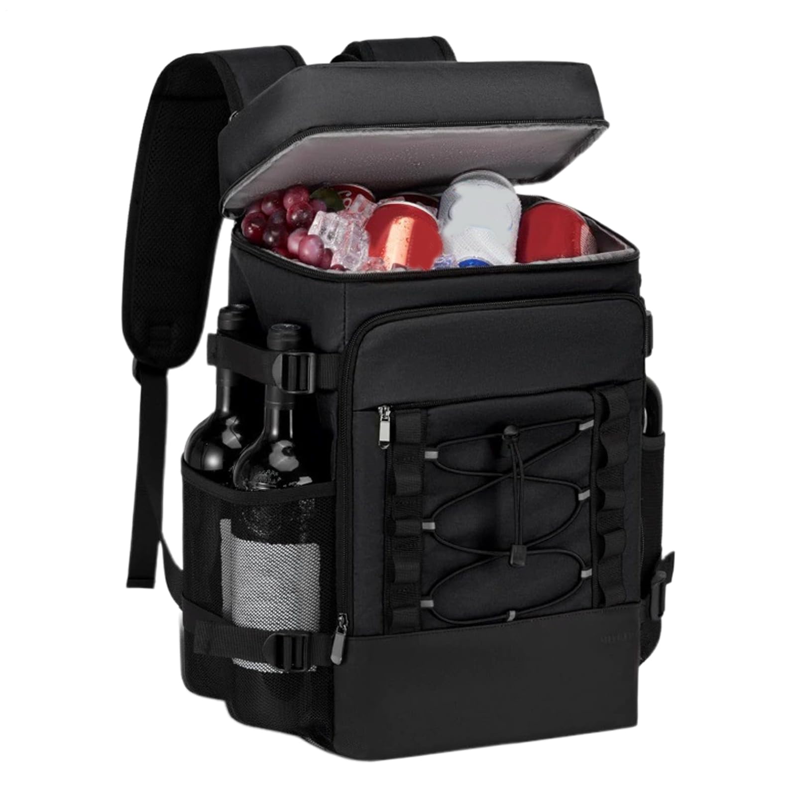 Sac à dos isotherme – 40 L – Sac isotherme portable doux en tissu Oxford imperméable pour déjeuner, pique-nique, sac à dos thermique étanche pour camping, plage, randonnée, voyage, nourriture