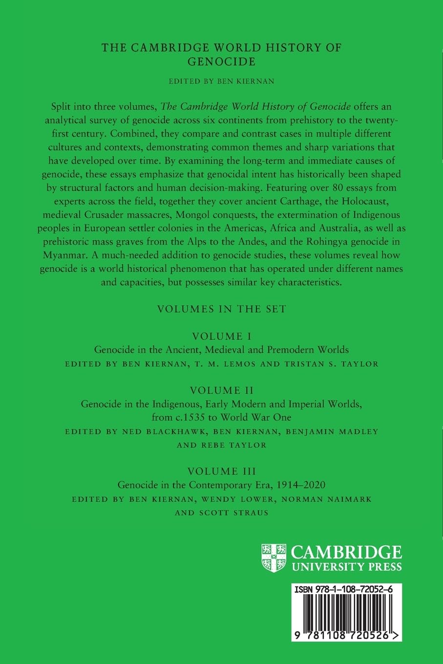 The Cambridge World History of Genocide: Volume 3, Genocide in the Contemporary Era, 1914–2020