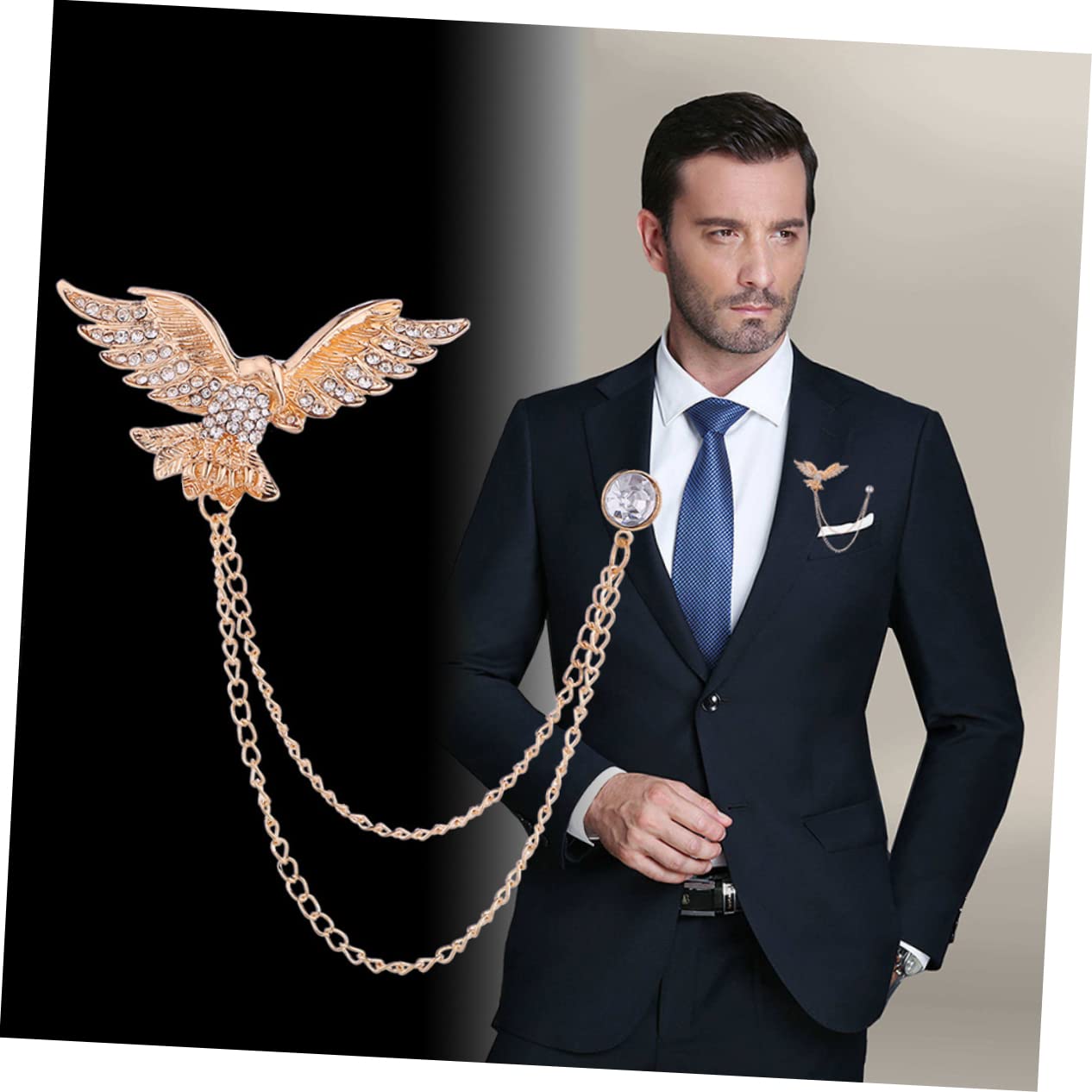 Adler Brosche Broschenclip Mit Quaste Kettenbrosche Tierbrosche Schmuck Strass-brosche Strass-kragenkette Vogel Brosche Adler Anstecknadel Brosche Für Männer