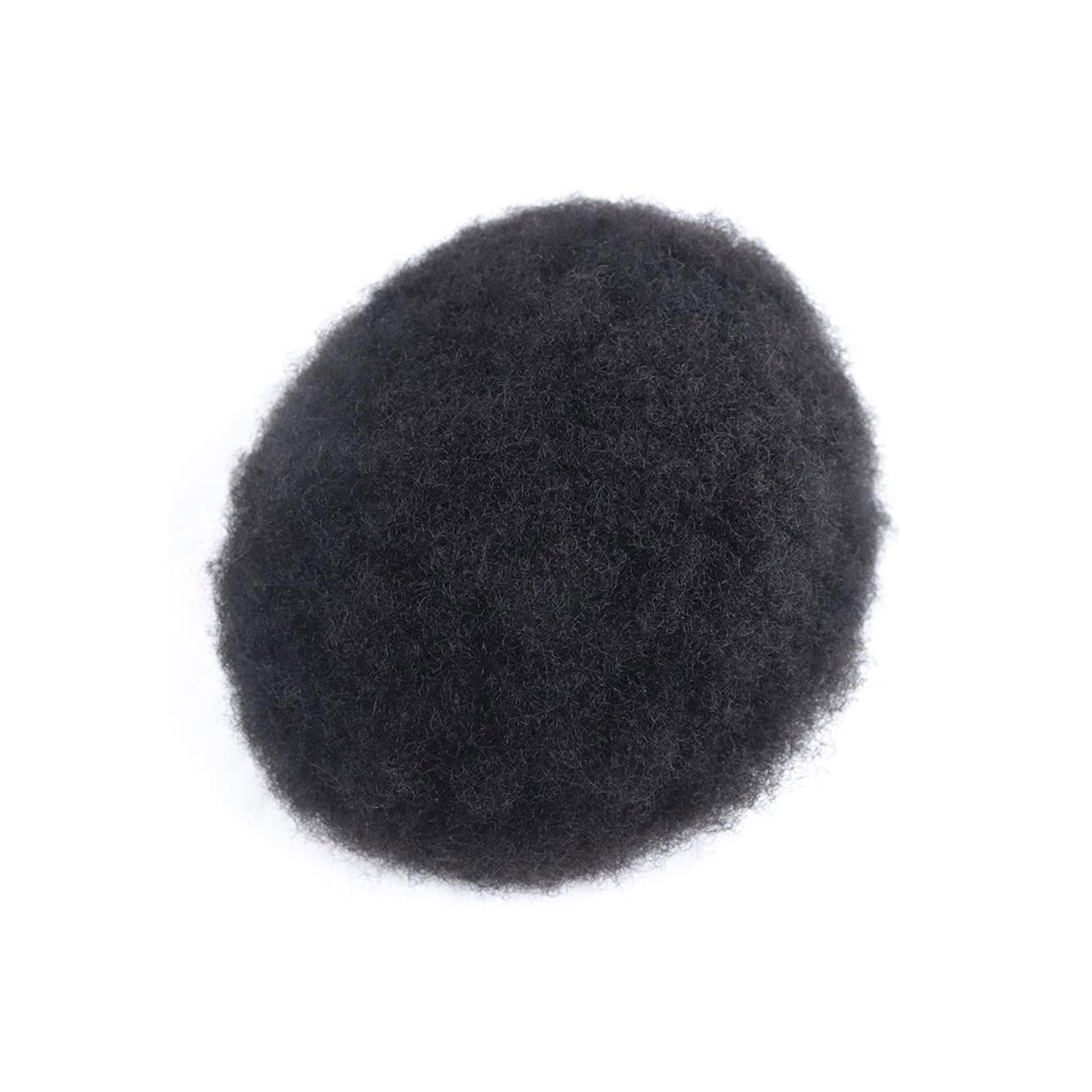 Włosy Męskie Peruka męska Afro z cienkich włosów Mono i NPU okrągłą podstawą, 8" x 10" Codzienne peruki