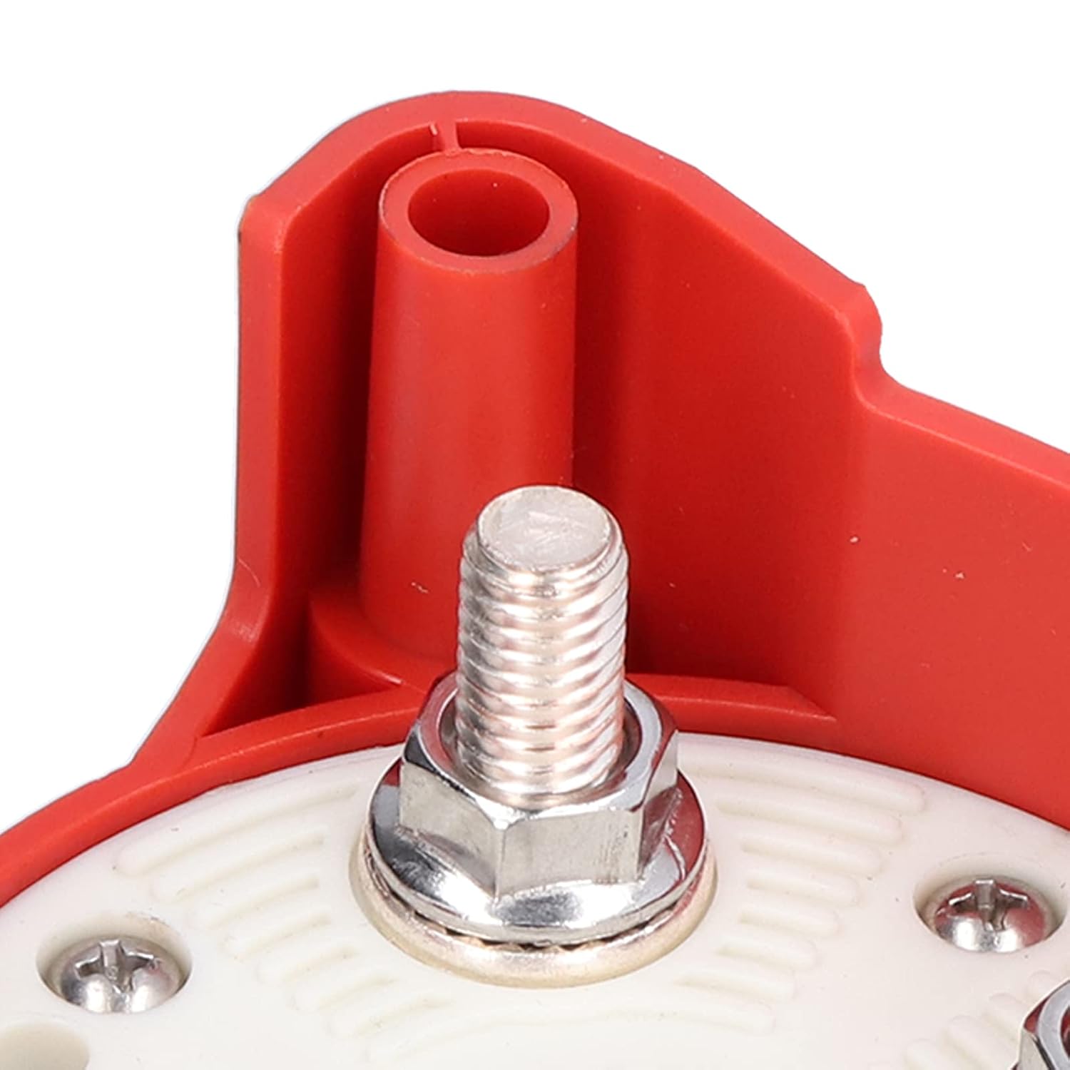 Battery Switch 4 Position 3 / 8in - 16 Terminal 32V 350A for Motorhomes and Boats - IP66, Ignition Protection, Durable ABS Copper Construction (Red)