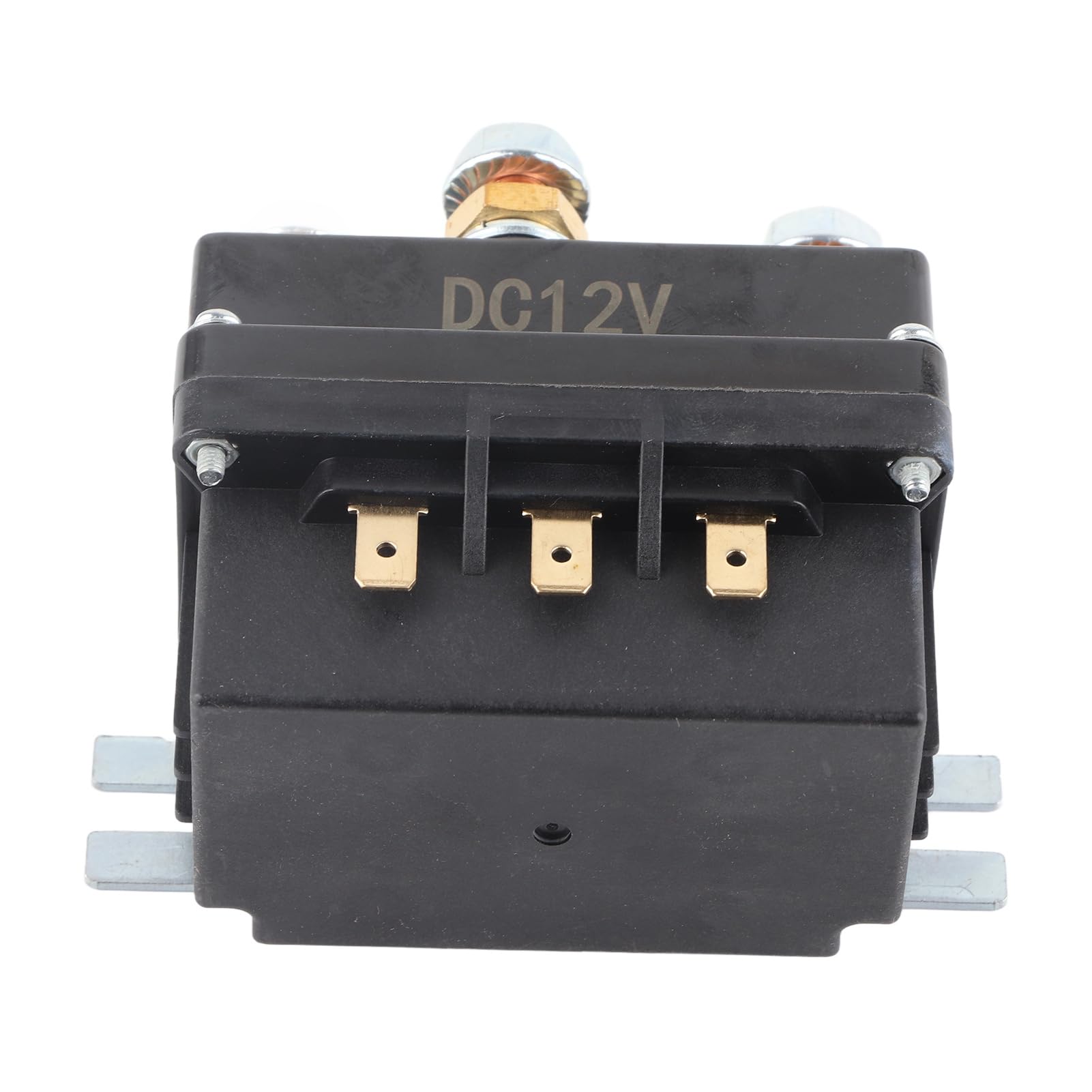 Fabater Przekaźnik Elektromagnetyczny Wciągarki, Przełącznik Sterujący Stycznika Przekaźnika Wciągarki 500 A 12 V, Cewka Elektromagnetyczna Stycznika 12 V ze Wspornikiem Montażowym do Wstępnego