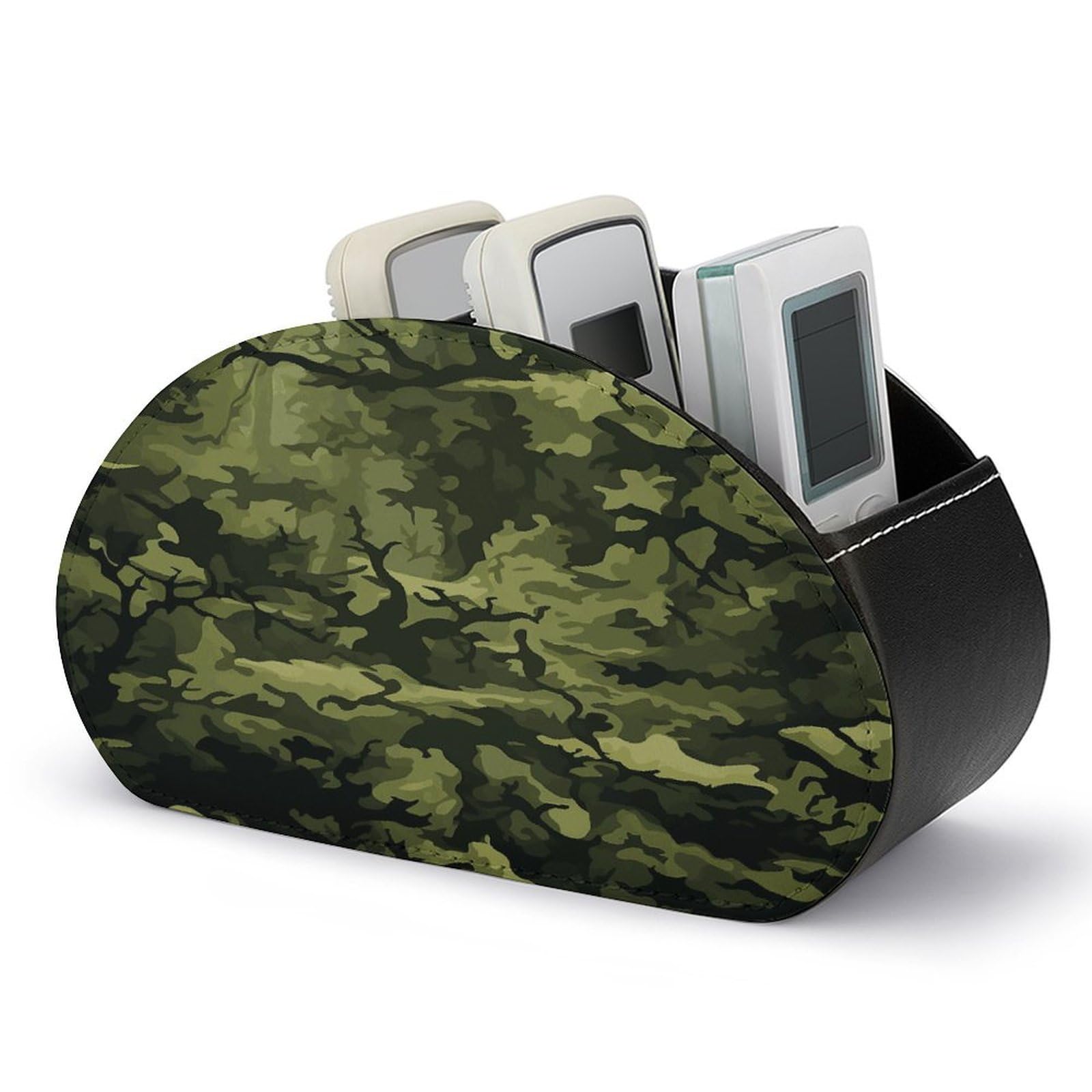 Btcowzrv Style Camo Woodland Camoflage Remote Control Holder With 5 Compartments