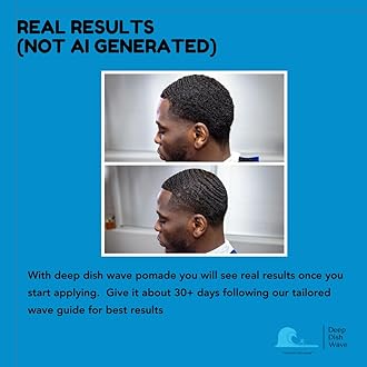 Deep Dish Wave Pomade 100% Pure All Natural 360 Waves Hair Cream - Organic Wave Grease for Men- Wave Butter for Perfect 360 Waves 2oz