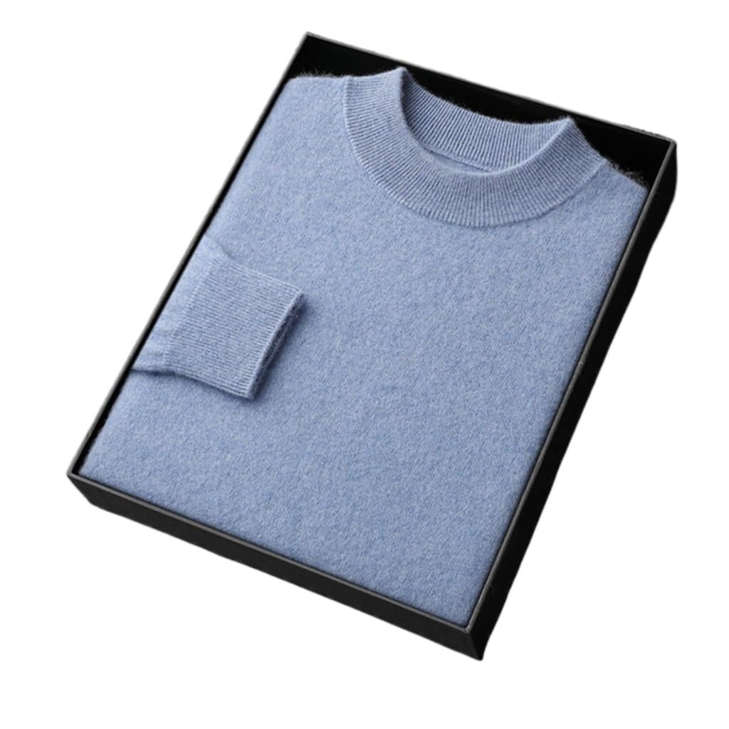 Pull en cachemire mi-haut homme en laine tricotée de qualité premium