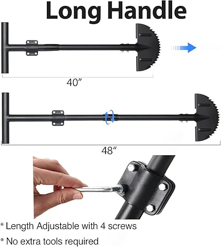 Miniatura 5 de Edger - Herramienta de césped manual, mango largo de 40 a 48 pulgadas, borde de sierra de mano de acero, acera, paisaje, césped, hierba, media luna,