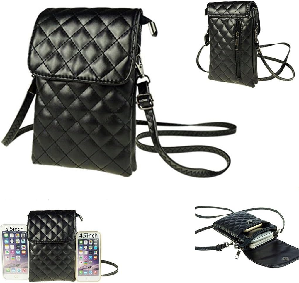 WaitingU Shoulder Crossbody Bag Soft PU Leather Cellphone Purse Moblie Phone Carrying Cases Shoulder Bag Pouch Daily Use