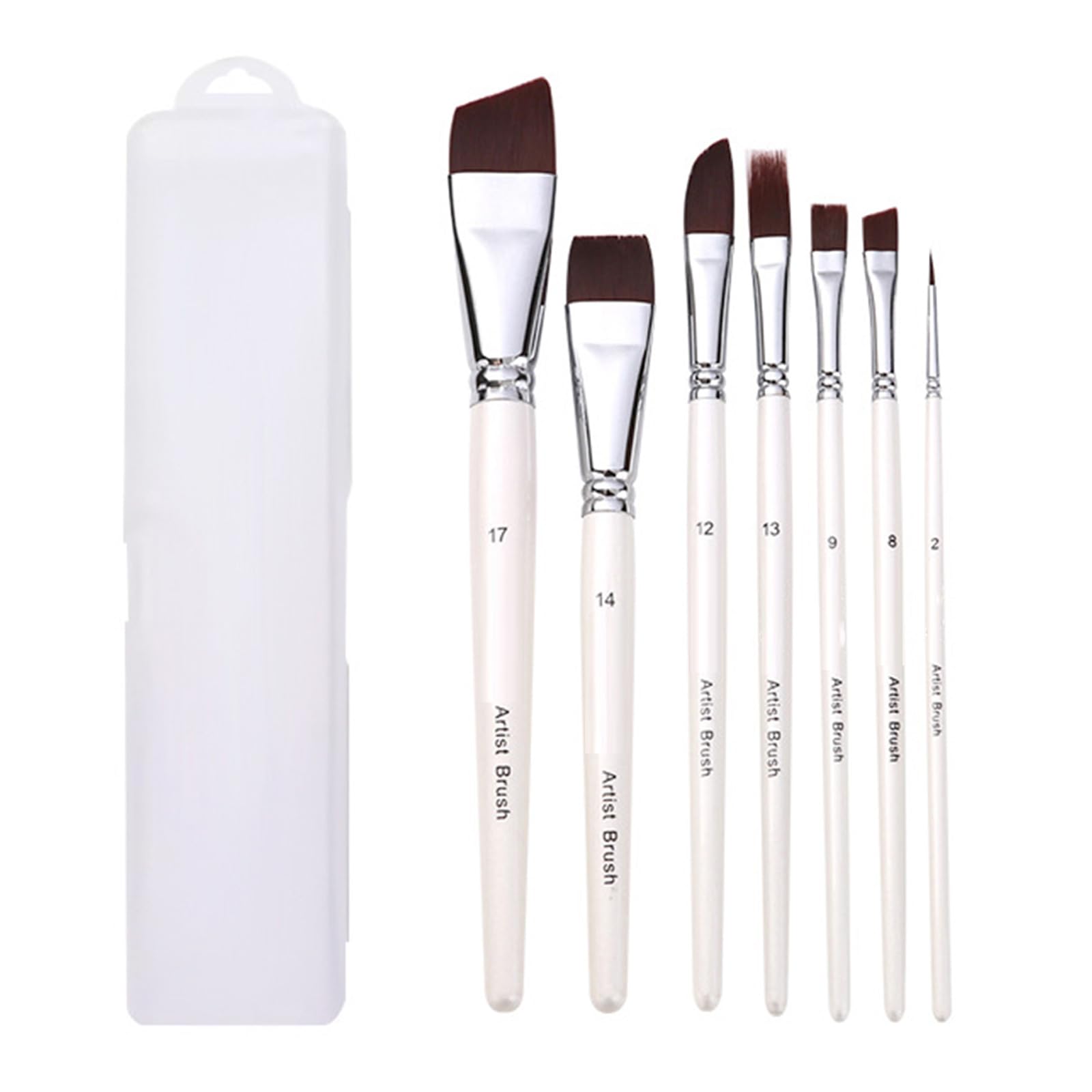 7/10 / 17x Nylon Hair Painting Brush Artist Paint Brush Watercolor Paint Drawing Supplies for Body Face Painting