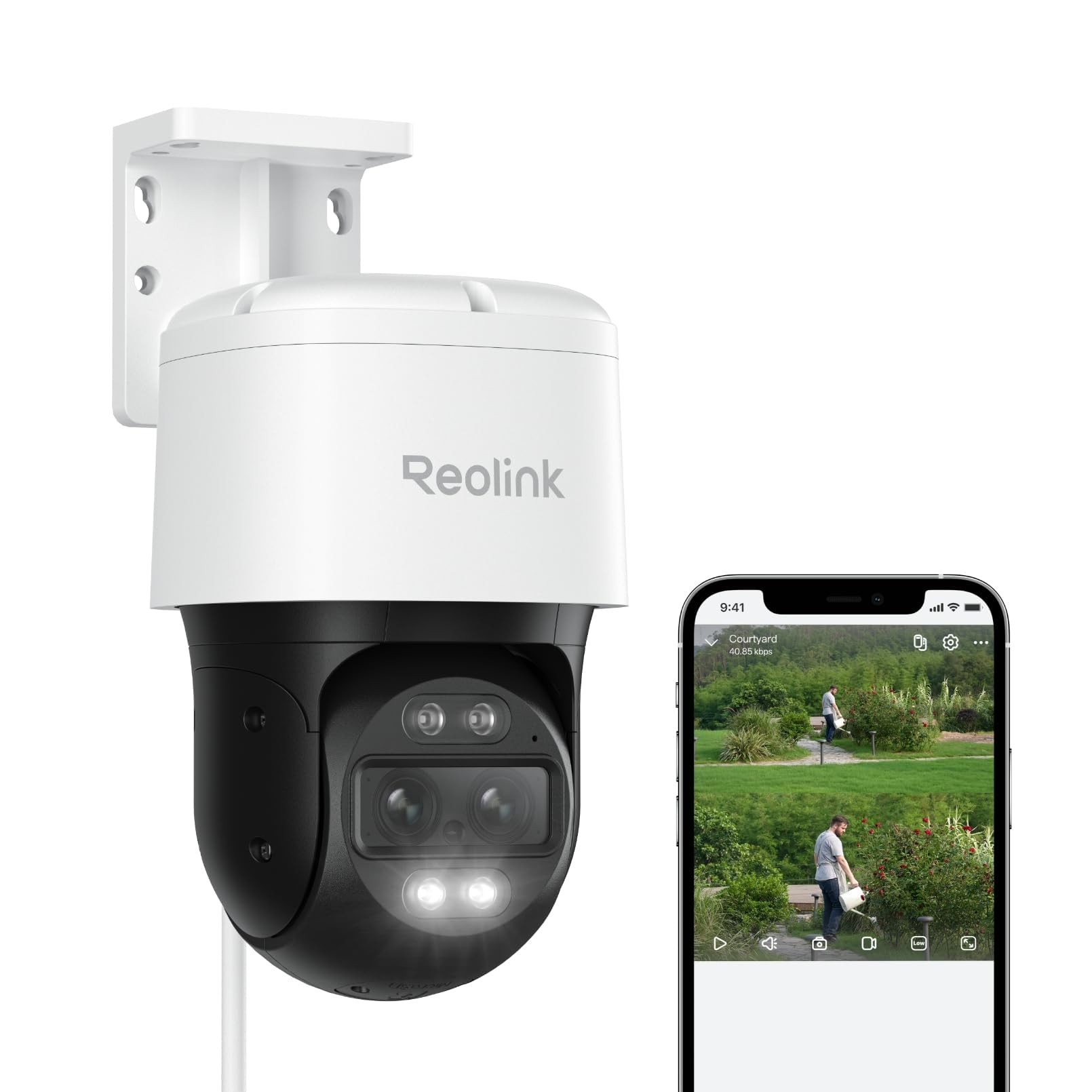 REOLINK PTZ 보안 카메라 시스템 4K, IP PoE 360 카메라, 듀얼 렌즈, 자동 6X 하이브리드 줌 추적, 355 팬 및 90도 기울기, 야외 감시, AI 감지, TrackMix PoE
