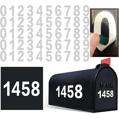 1.5 Inch Self-Adhesive Mailbox Numbers for Easy Installation