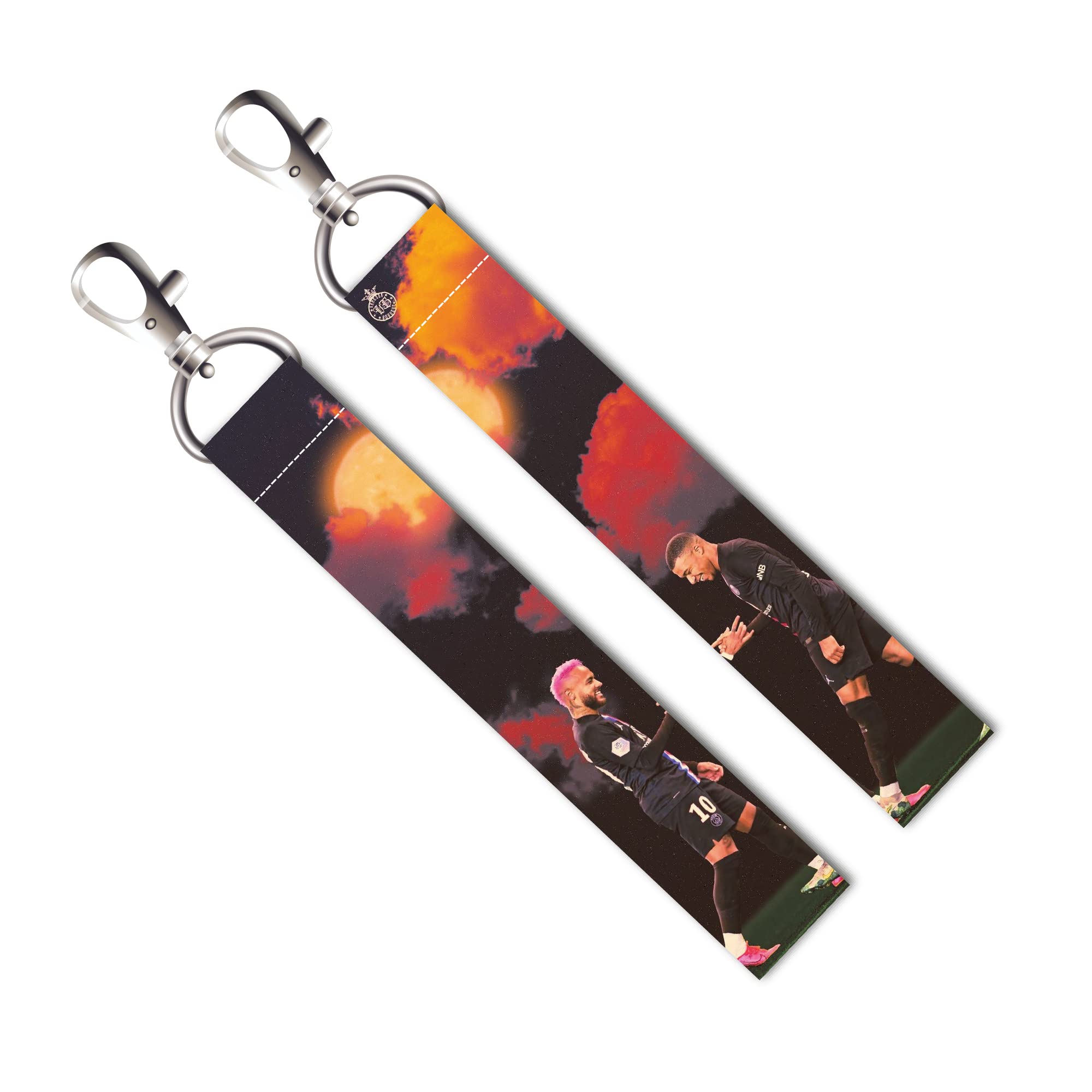 2 PCs Neymar and Kylian Mbappe Lanyard Tag with Swivel Lobster for Gift Luggage Bags Backpack Laptop Bags L X H 5 X 0.8 INCH-image-36