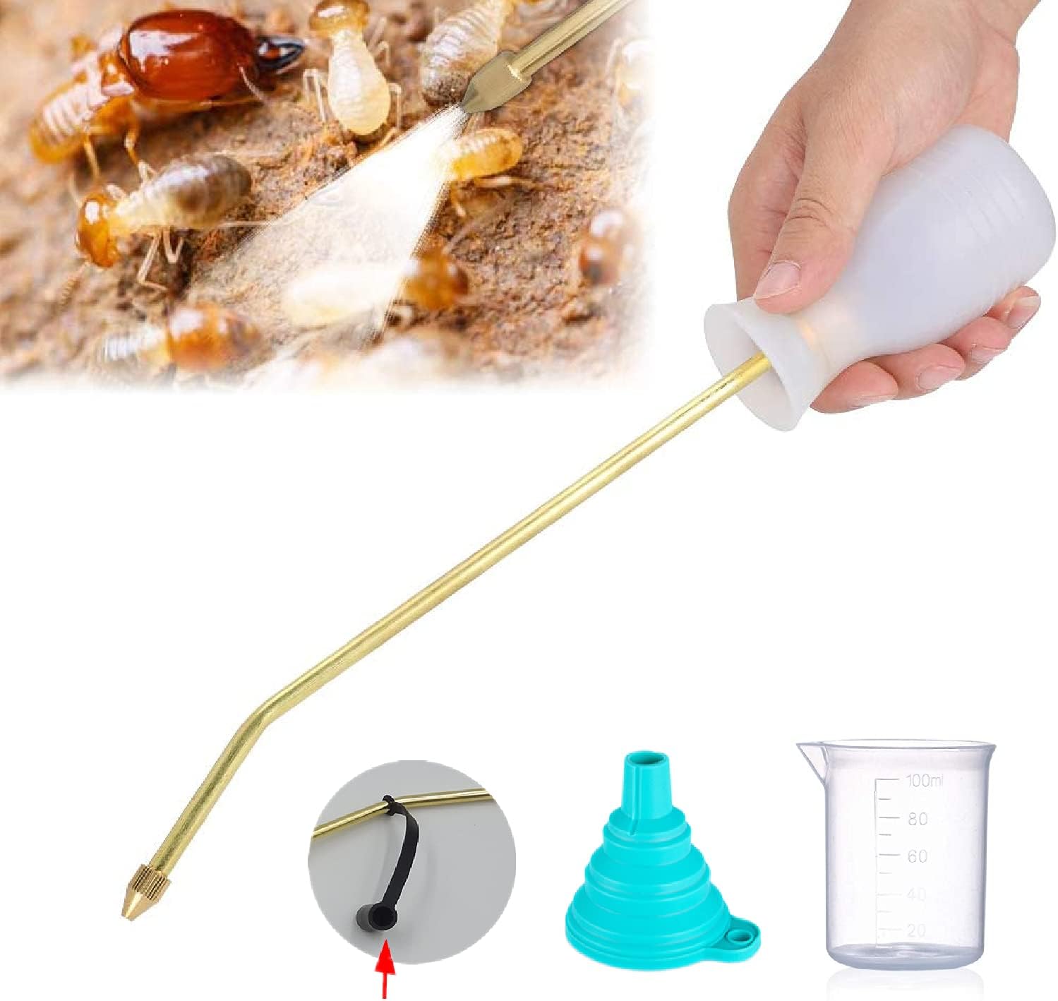 Power Bulb Duster Pest Control Sprayer Earth Applicator for Garden Bed