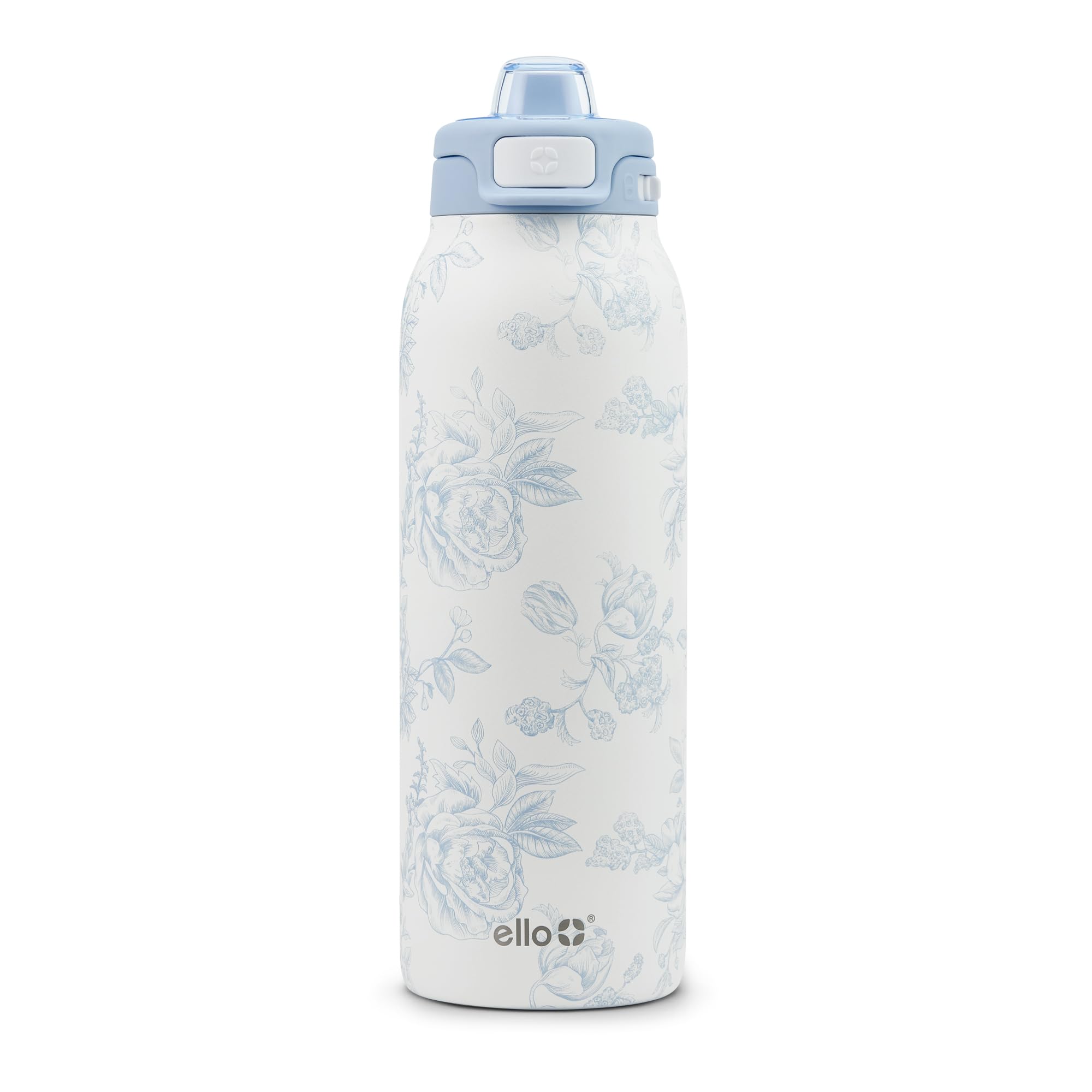 Ello Pop &amp; Fill Insulated Stainless Steel Water Bottle with Quick Fill Lid, Leakproof Locking, Sip or Chug Spout, BPA-Free, Double Wall Vacuum Insulated for Sports, Travel &amp; School- 22oz / 32oz / 40oz