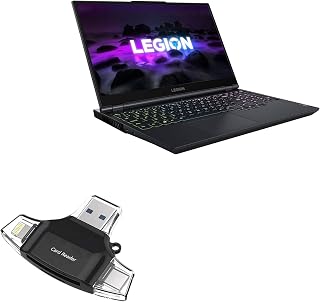 BoxWave Smart Gadget Compatible with Lenovo Legion 5i (15 in - 82JH) - AllReader SD Card Reader, microSD Card Reader SD Compact USB - Jet Black